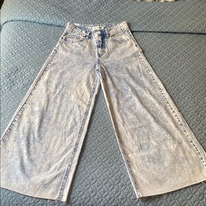 Almost Famous Blue and White Flare Jeans